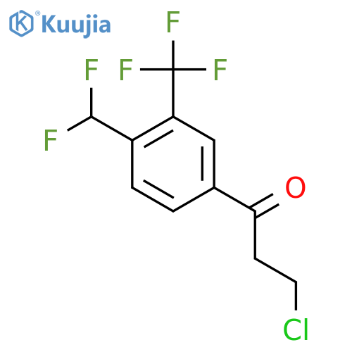 3-Chloro-4'-(difluoromethyl)-3'-(trifluoromethyl)propiophenone structure