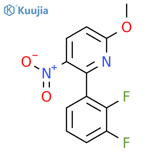 2-(2,3-Difluorophenyl)-6-methoxy-3-nitropyridine structure