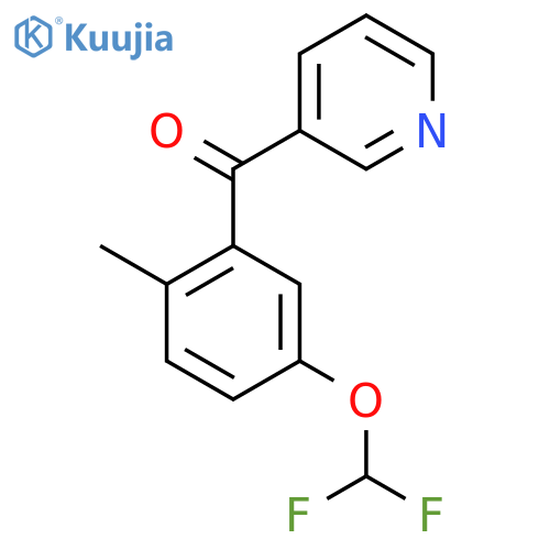 3-(5-(Difluoromethoxy)-2-methylbenzoyl)pyridine structure