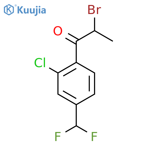 2-Bromo-2'-chloro-4'-(difluoromethyl)propiophenone structure