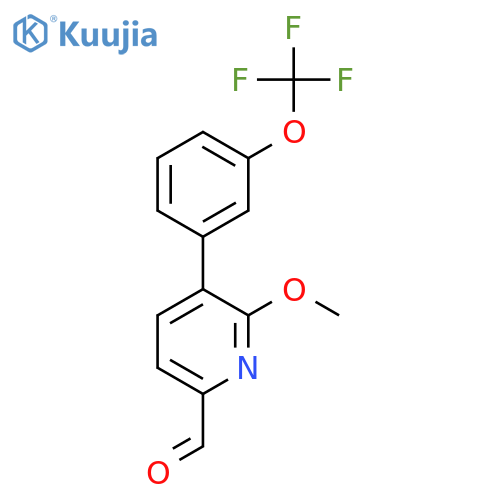 6-Methoxy-5-(3-(trifluoromethoxy)phenyl)picolinaldehyde structure