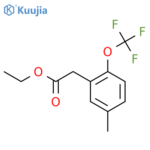 Ethyl 5-methyl-2-(trifluoromethoxy)phenylacetate structure