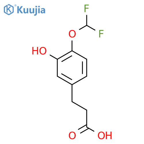 3-(4'-(Difluoromethoxy)-3'-hydroxyphenyl)propionic acid structure