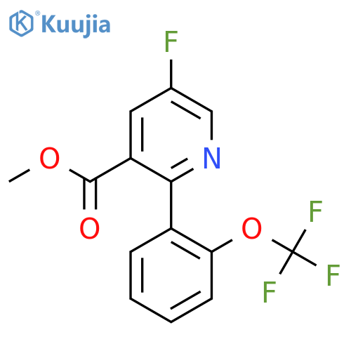 Methyl 5-fluoro-2-(2-(trifluoromethoxy)phenyl)nicotinate structure