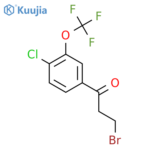 3-Bromo-4'-chloro-3'-(trifluoromethoxy)propiophenone structure