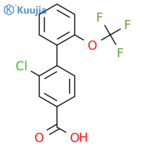 2-Chloro-2'-(trifluoromethoxy)biphenyl-4-carboxylic acid structure