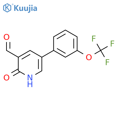 2-Hydroxy-5-(3-(trifluoromethoxy)phenyl)nicotinaldehyde structure