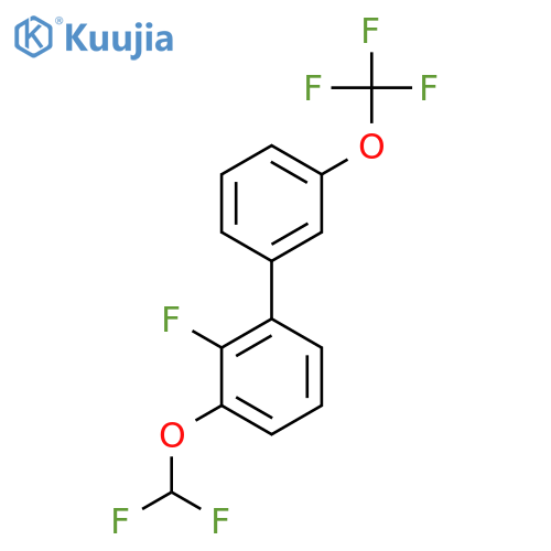 3-(Difluoromethoxy)-2-fluoro-3'-(trifluoromethoxy)biphenyl structure