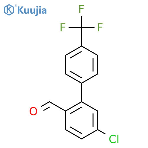 5-Chloro-4'-(trifluoromethyl)biphenyl-2-carbaldehyde structure