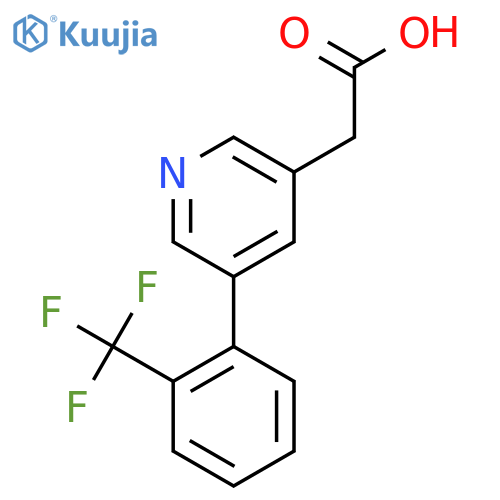 5-(2-(Trifluoromethyl)phenyl)pyridine-3-acetic acid structure