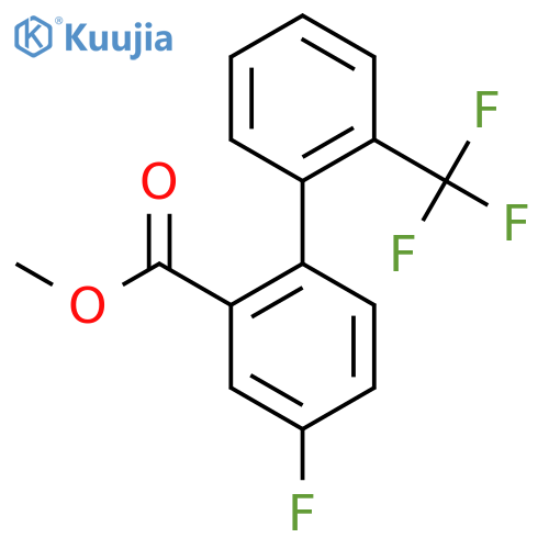 4-Fluoro-2'-(trifluoromethyl)biphenyl-2-carboxylic acid methyl ester structure