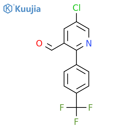 5-Chloro-2-(4-(trifluoromethyl)phenyl)nicotinaldehyde structure