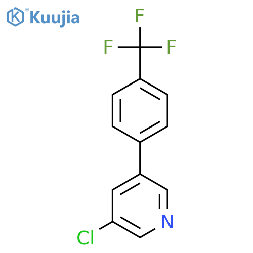 3-Chloro-5-(4-(trifluoromethyl)phenyl)pyridine structure