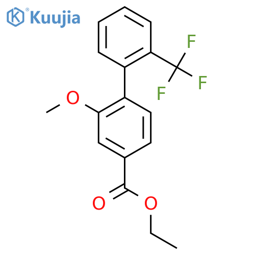 2-Methoxy-2'-(trifluoromethyl)biphenyl-4-carboxylic acid ethyl ester structure