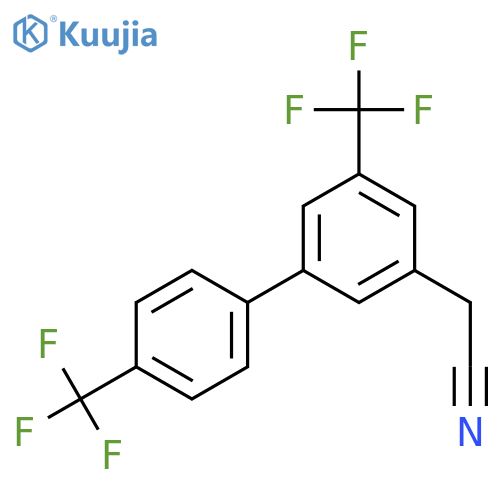 5,4'-Bis(trifluoromethyl)biphenyl-3-acetonitrile structure