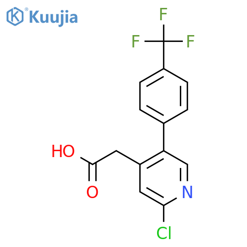 2-Chloro-5-(4-(trifluoromethyl)phenyl)pyridine-4-acetic acid structure