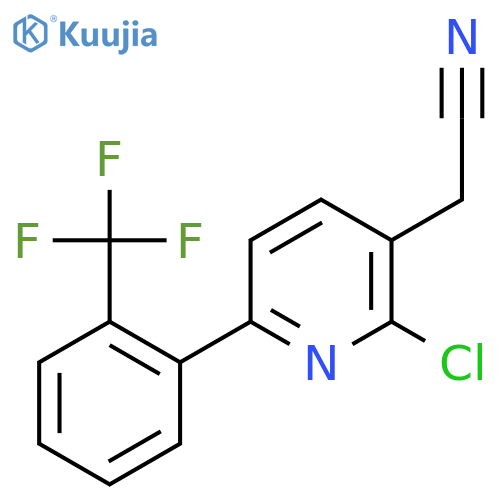 2-Chloro-6-(2-(trifluoromethyl)phenyl)pyridine-3-acetonitrile structure