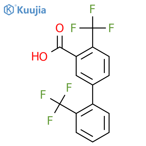 4,2'-Bis(trifluoromethyl)biphenyl-3-carboxylic acid structure
