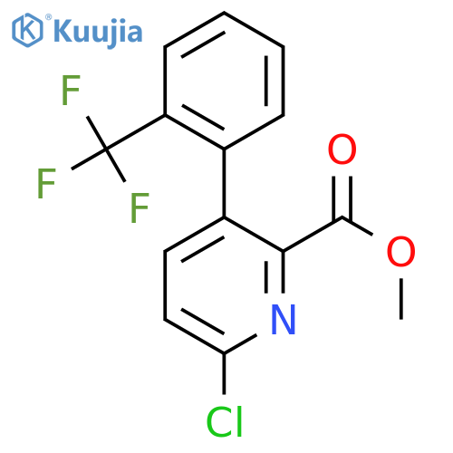 Methyl 6-chloro-3-(2-(trifluoromethyl)phenyl)picolinate structure