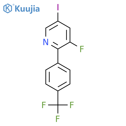 3-Fluoro-5-iodo-2-(4-(trifluoromethyl)phenyl)pyridine structure