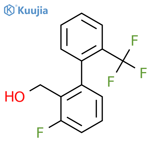 3-Fluoro-2'-(trifluoromethyl)biphenyl-2-methanol structure
