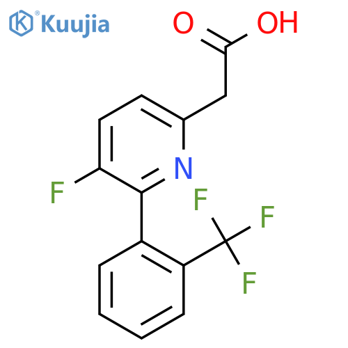 3-Fluoro-2-(2-(trifluoromethyl)phenyl)pyridine-6-acetic acid structure