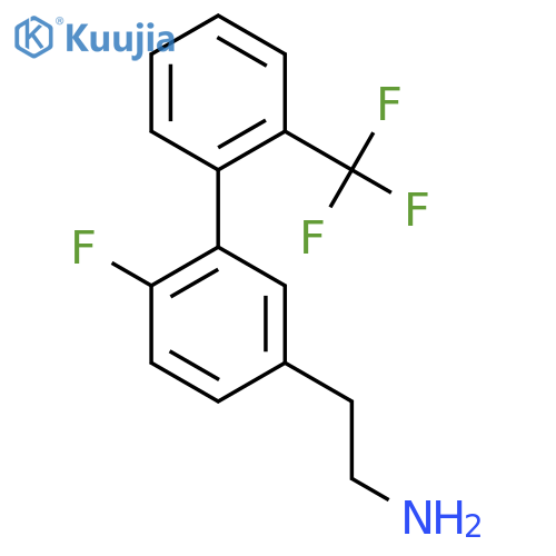 2-(6-Fluoro-2'-(trifluoromethyl)biphenyl-3-yl)-ethylamine structure