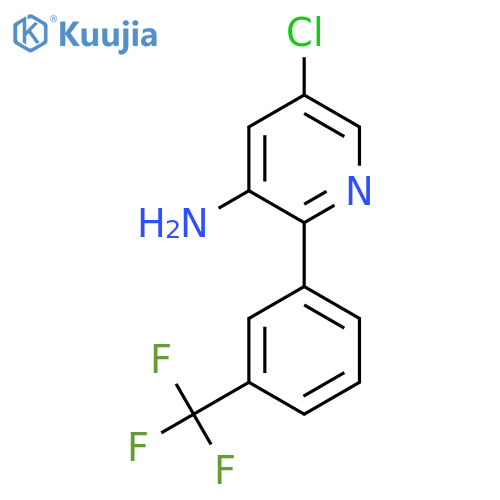 3-Amino-5-chloro-2-(3-(trifluoromethyl)phenyl)pyridine structure