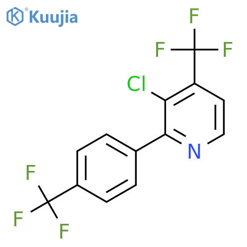3-Chloro-4-(trifluoromethyl)-2-(4-(trifluoromethyl)phenyl)pyridine structure