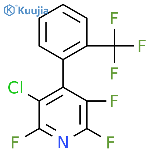 3-Chloro-2,5,6-trifluoro-4-(2-(trifluoromethyl)phenyl)pyridine structure