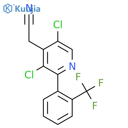 3,5-Dichloro-2-(2-(trifluoromethyl)phenyl)pyridine-4-acetonitrile structure