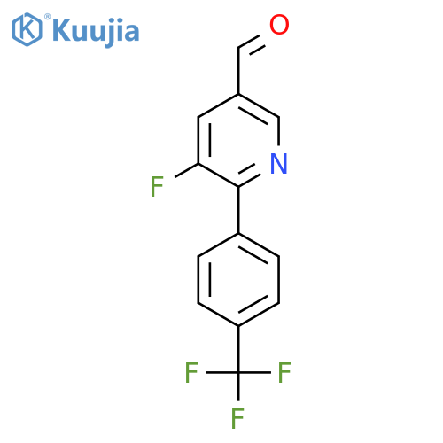 5-Fluoro-6-(4-(trifluoromethyl)phenyl)nicotinaldehyde structure