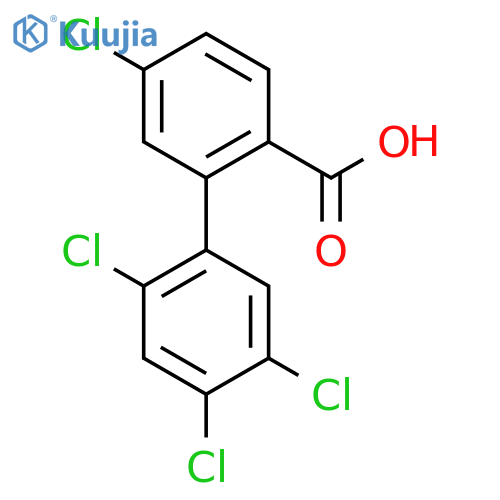5,2',4',5'-Tetrachlorobiphenyl-2-carboxylic acid structure