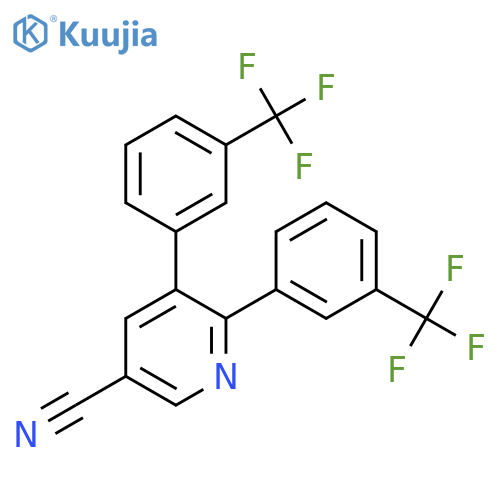 5,6-Bis(3-(trifluoromethyl)phenyl)nicotinonitrile structure