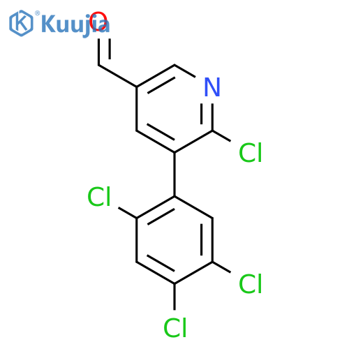 6-Chloro-5-(2,4,5-trichlorophenyl)nicotinaldehyde structure