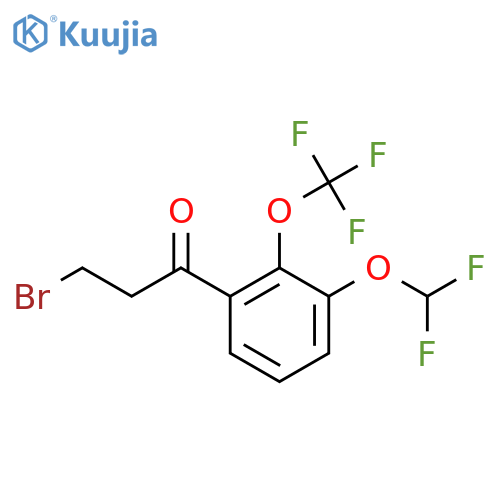 3-Bromo-3'-(difluoromethoxy)-2'-(trifluoromethoxy)propiophenone structure