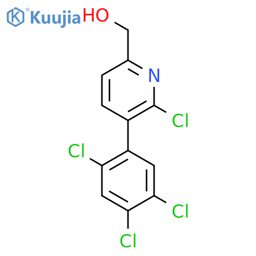 2-Chloro-3-(2,4,5-trichlorophenyl)pyridine-6-methanol structure
