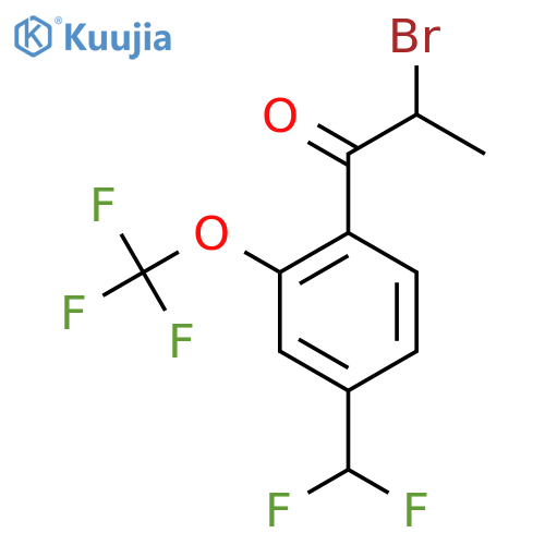 2-Bromo-4'-(difluoromethyl)-2'-(trifluoromethoxy)propiophenone structure