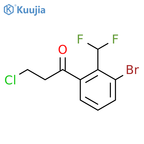 3'-Bromo-3-chloro-2'-(difluoromethyl)propiophenone structure