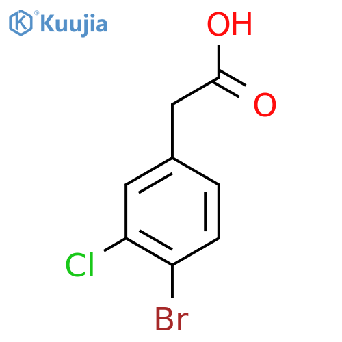2-(4-Bromo-3-chlorophenyl)acetic acid structure