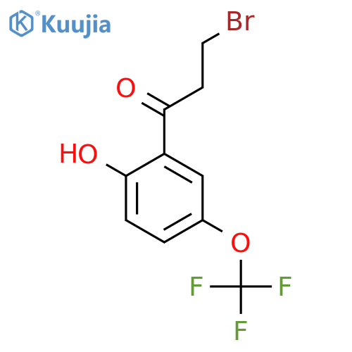3-Bromo-2'-hydroxy-5'-(trifluoromethoxy)propiophenone structure