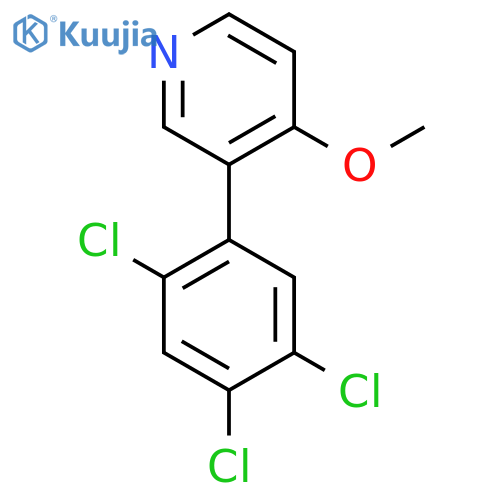 4-Methoxy-3-(2,4,5-trichlorophenyl)pyridine structure