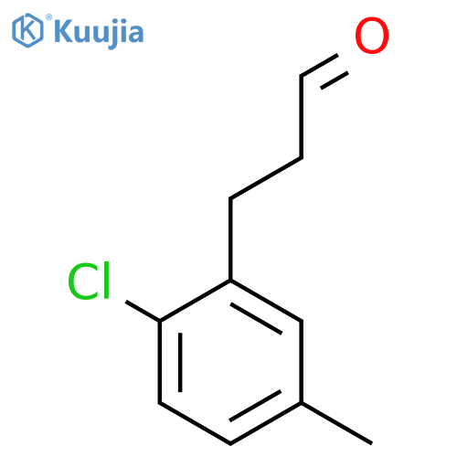3-(2-chloro-5-methylphenyl)propanal structure