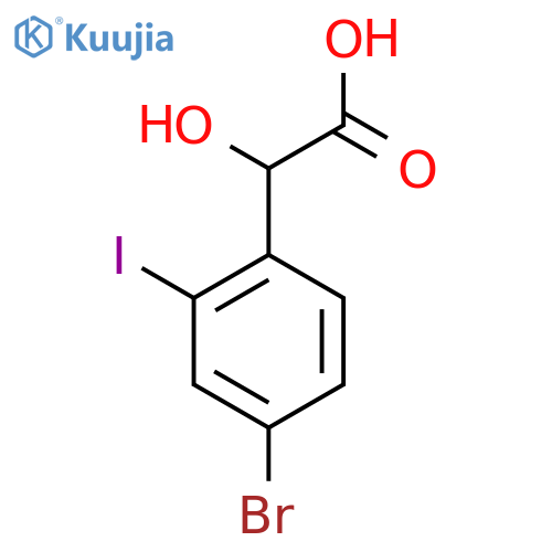 4-Bromo-2-iodomandelic acid structure