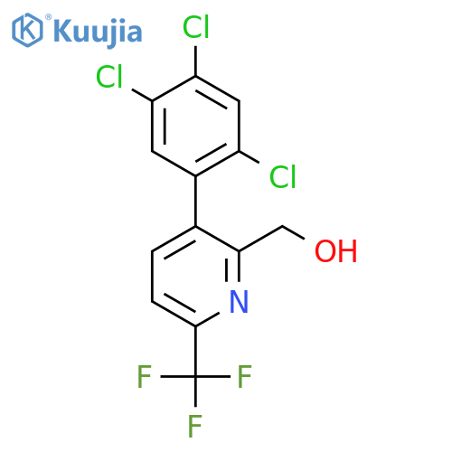 3-(2,4,5-Trichlorophenyl)-6-(trifluoromethyl)pyridine-2-methanol structure