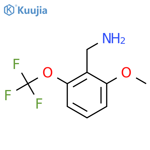 2-methoxy-6-(trifluoromethoxy)phenylmethanamine structure