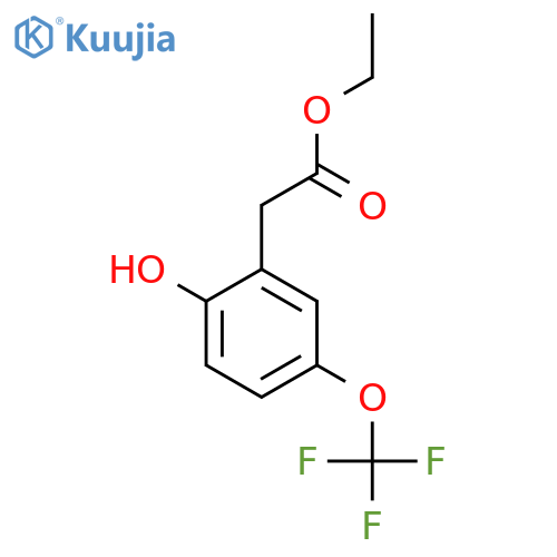 Ethyl 2-hydroxy-5-(trifluoromethoxy)phenylacetate structure