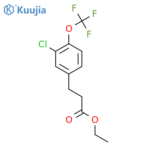 Ethyl 3-(3'-chloro-4'-(trifluoromethoxy)phenyl)propionate structure