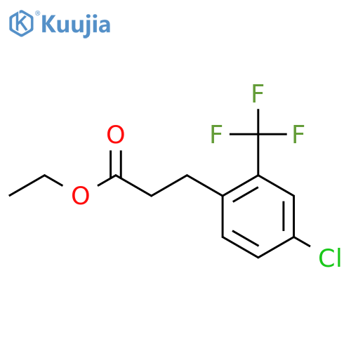 Ethyl 3-(4'-chloro-2'-(trifluoromethyl)phenyl)propionate structure