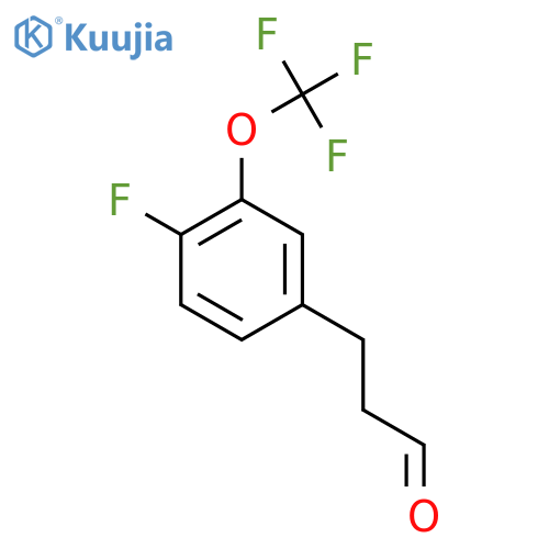 3-(4'-Fluoro-3'-(trifluoromethoxy)phenyl)propionaldehyde structure